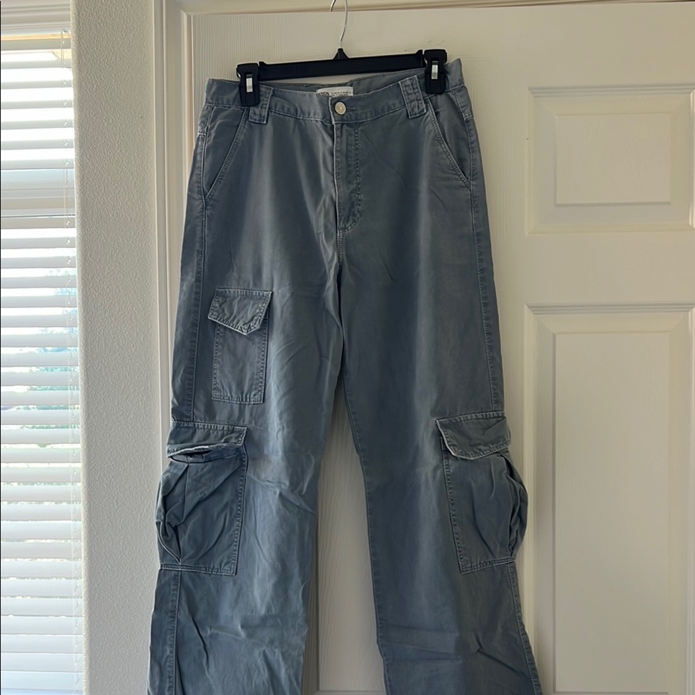 Casual Gray/Blue Cargo Pants